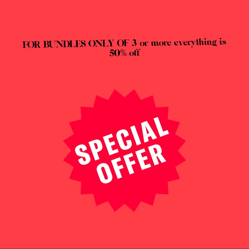 3 or more items in a bundle is 50%